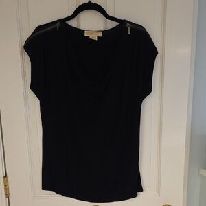 Michael Kors Black Drape Blouse